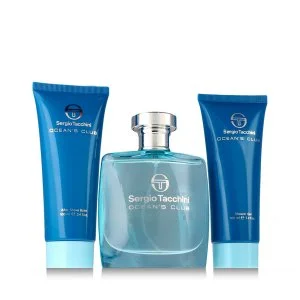 Sergio Tacchini Ocean's Club Eau de Toilette für Herren 100 ml + After Shave Balsam 100 ml + Duschgel