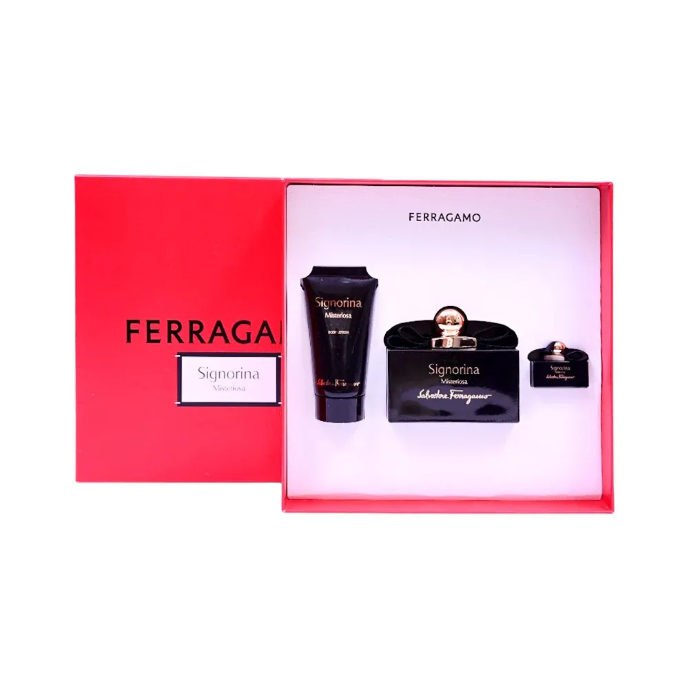 Signorina Misteriosa Eau de Parfum für Damen 100 ml + EDP Mini 5 ml + Bodylotion 50 ml