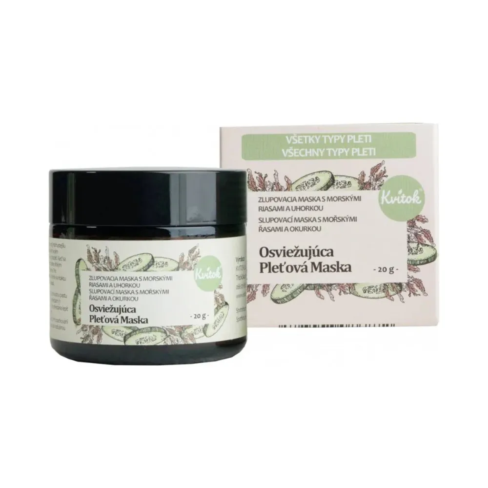 Kvitok Peeling-Maske mit Meeresalgen und Gurke - erfrischend 20 g