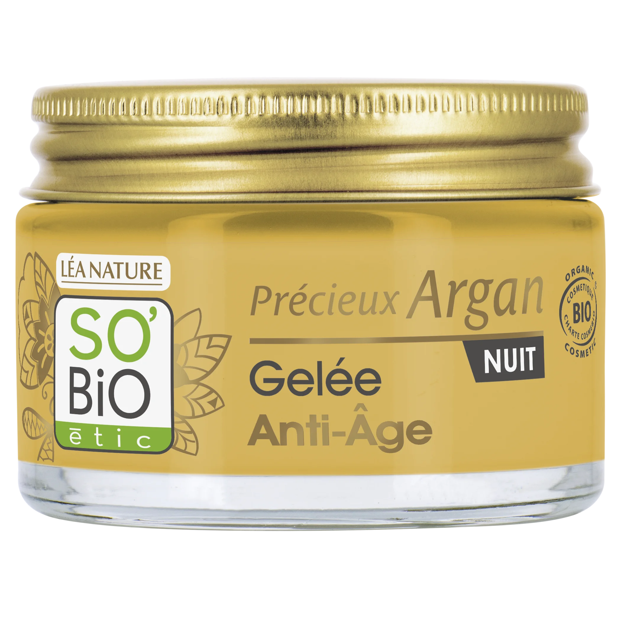 SO’BiO étic Anti-Age Précieux Argan Nachtgel BIO (50 ml) – regeneriert und glättet die Haut