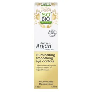 SO’BiO étic Anti-Age Précieux Argan Glättende Augenpflege GOLD BIO (15 ml) – ideal für reife Haut