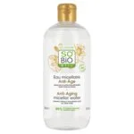 SO’BiO étic Anti-Age Precieux Argan Anti-Age Mizellenwasser mit Hyaluron BIO (500 ml) – mit Hyaluronsäure