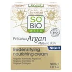 SO’BiO étic Anti-age Precieux Nachtcreme, nährend und straffend GOLD BIO (50 ml) – ideal für reife Haut
