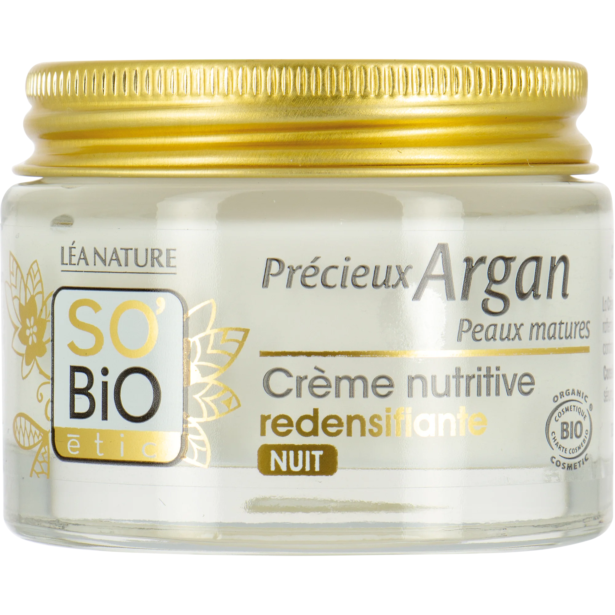 SO’BiO étic Anti-age Precieux Nachtcreme, nährend und straffend GOLD BIO (50 ml) – ideal für reife Haut