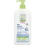 SO’BiO étic BABY Waschgel für Kinder – extra sanft für Körper und Haare BIO (500 ml) – brennt nicht in den Augen