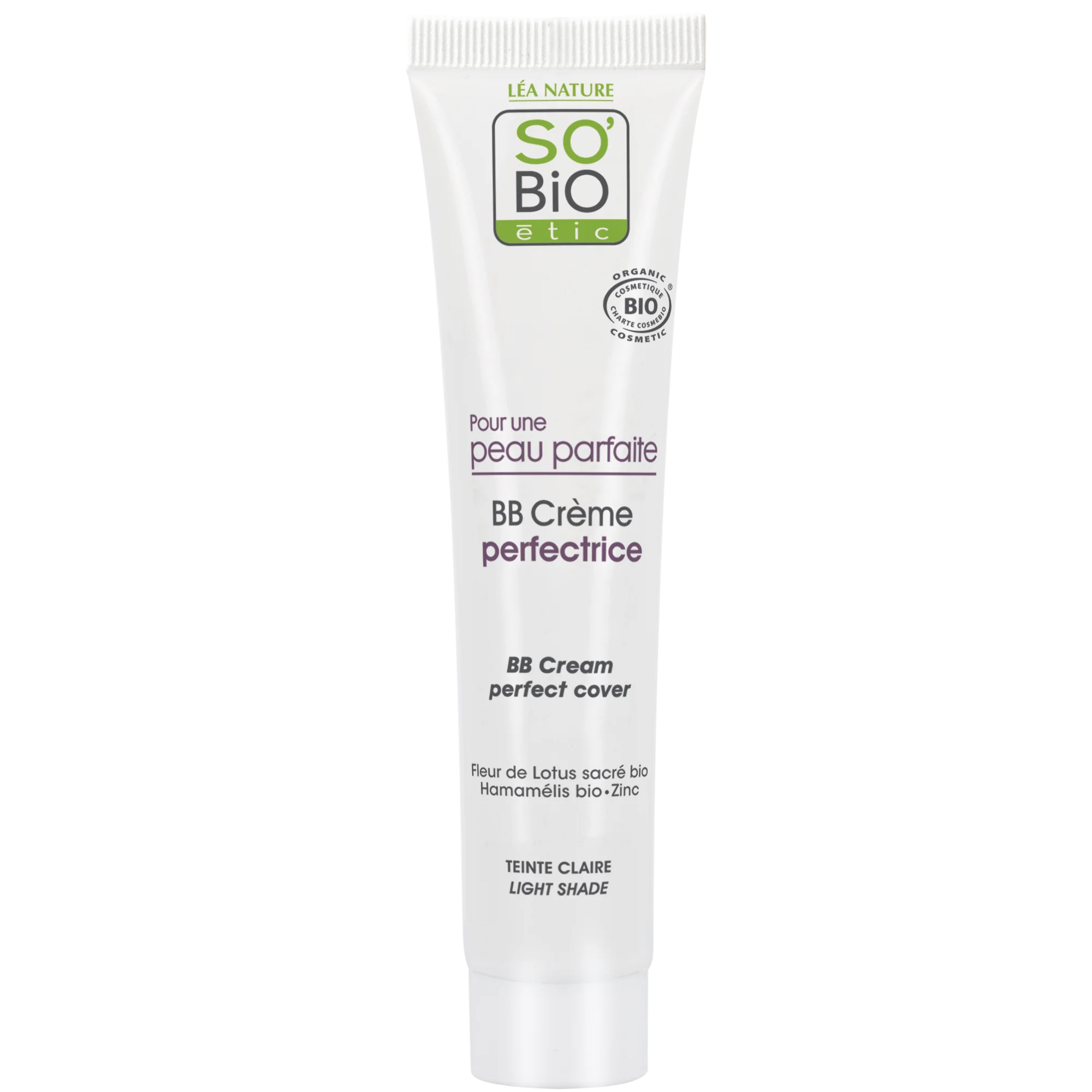 SO’BiO étic BB-Creme für einen perfekten Teint – Farbton Light BIO (40 ml) – mit Lotusblütenextrakt
