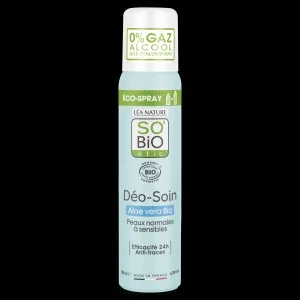 SO’BiO étic Natürliches Deodorant ECO SPRAY 24h - Aloe Vera BIO (100 ml) - wirksam bis zu 24 Stunden