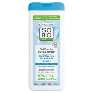 SO’BiO étic EXTRA SANFTES Duschgel mit Bio-Aloe vera (650 ml) – spendet intensive Feuchtigkeit