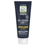 SO’BiO étic MEN 3in1 Duschgel – belebender Bio-Ingwer (200 ml) – für Körper, Gesicht und Haare