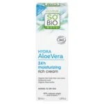 SO’BiO étic Reichhaltig feuchtigkeitsspendende Tagescreme mit BIO-Aloe vera (50 ml) – mit Hyaluronsäure