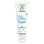 SO’BiO étic Reichhaltig feuchtigkeitsspendende Tagescreme mit BIO-Aloe vera (50 ml) – mit Hyaluronsäure