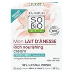 SO’BiO étic Reichhaltig nährende Creme mit BIO-Eselsmilch (50 ml) – für sehr trockene Haut