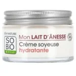 SO’BiO étic Seidige Feuchtigkeitscreme mit BIO-Eselsmilch (50 ml) – für alle Hauttypen, einschließlich empfindlicher Haut