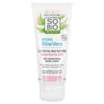 SO’BiO étic Hypoallergene Feuchtigkeitscreme mit Aloe vera für die ganze Familie BIO (100 ml) – spendet Feuchtigkeit, beruhigt und regeneriert