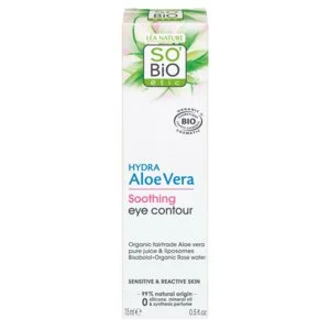 SO’BiO étic Beruhigende Augencreme mit Bio-Aloe Vera (15 ml) – spendet Feuchtigkeit und beruhigt die Augenpartie