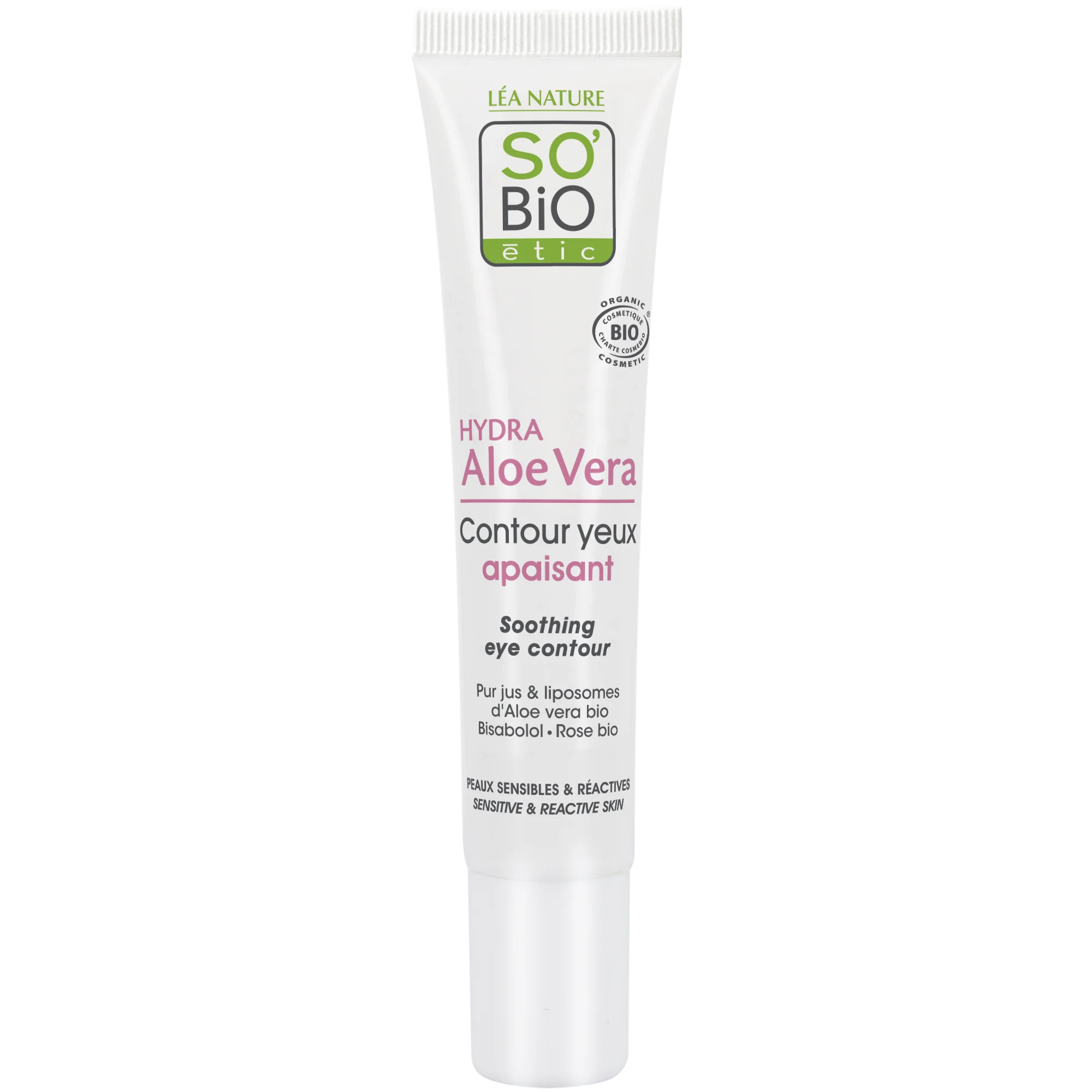 SO’BiO étic Beruhigende Augencreme mit Bio-Aloe Vera (15 ml) – spendet Feuchtigkeit und beruhigt die Augenpartie