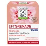 SO’BiO étic Nachtcreme gegen Falten mit aufhellender Wirkung Lift'Grenade BIO (50 ml) – mit Granatapfel