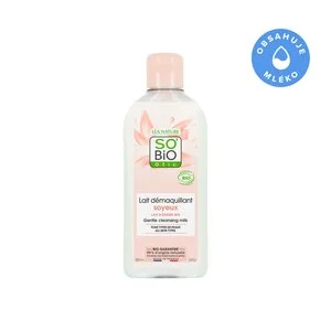 SO’BiO étic Reinigungsmilch mit BIO-Eselsmilch (200 ml) – entfernt sanft Make-up und Unreinheiten