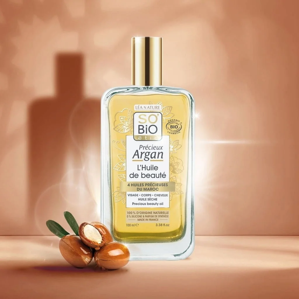 SO’BiO étic Précieux Argan Pflegeöl für Körper, Gesicht und Haare BIO (100 ml) – Elixier der Jugend und Schönheit