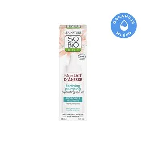 SO’BiO étic Stärkendes Feuchtigkeitsserum mit BIO-Eselsmilch (30 ml) – mit Hyaluronsäure