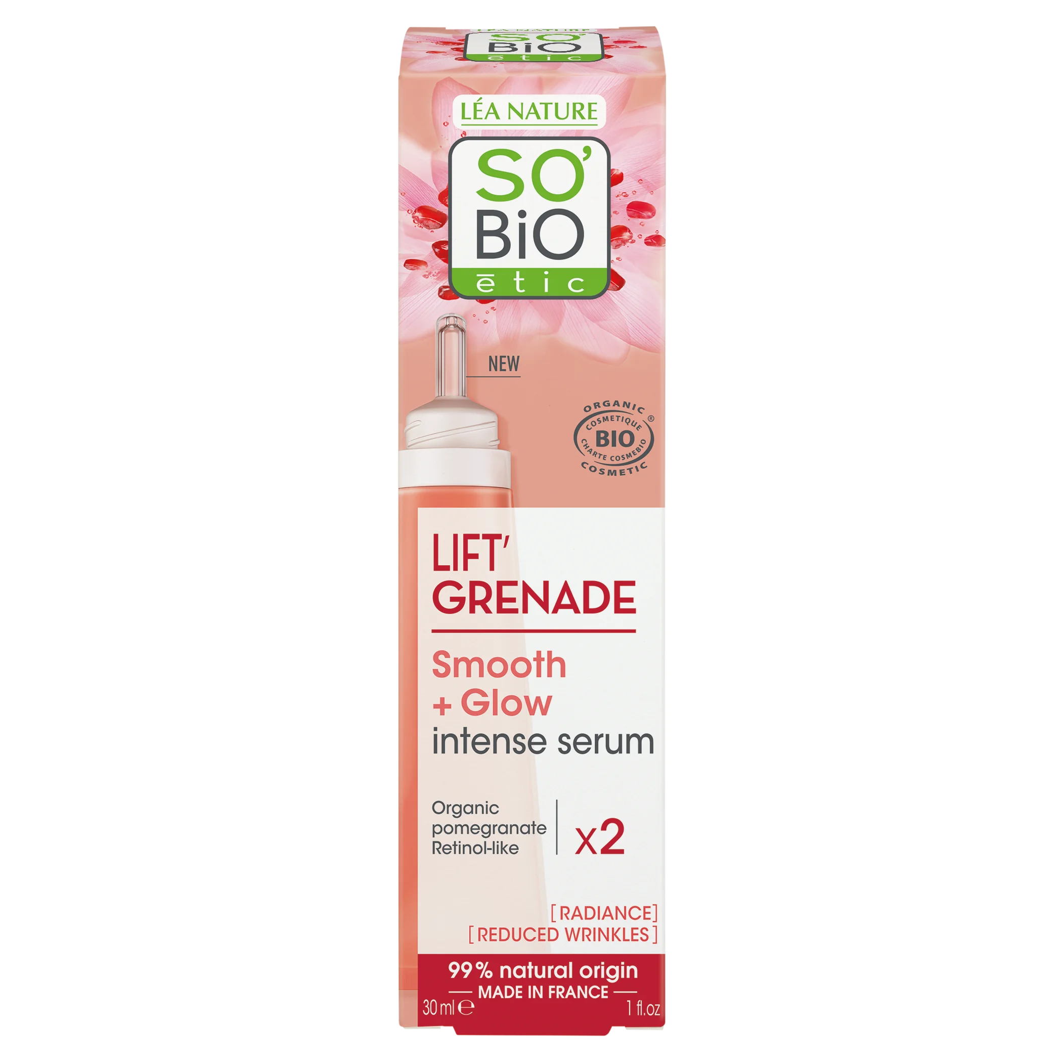 SO’BiO étic Aufhellndes Anti-Falten-Serum Lift'Grenade BIO (30 ml) – mit Granatapfel