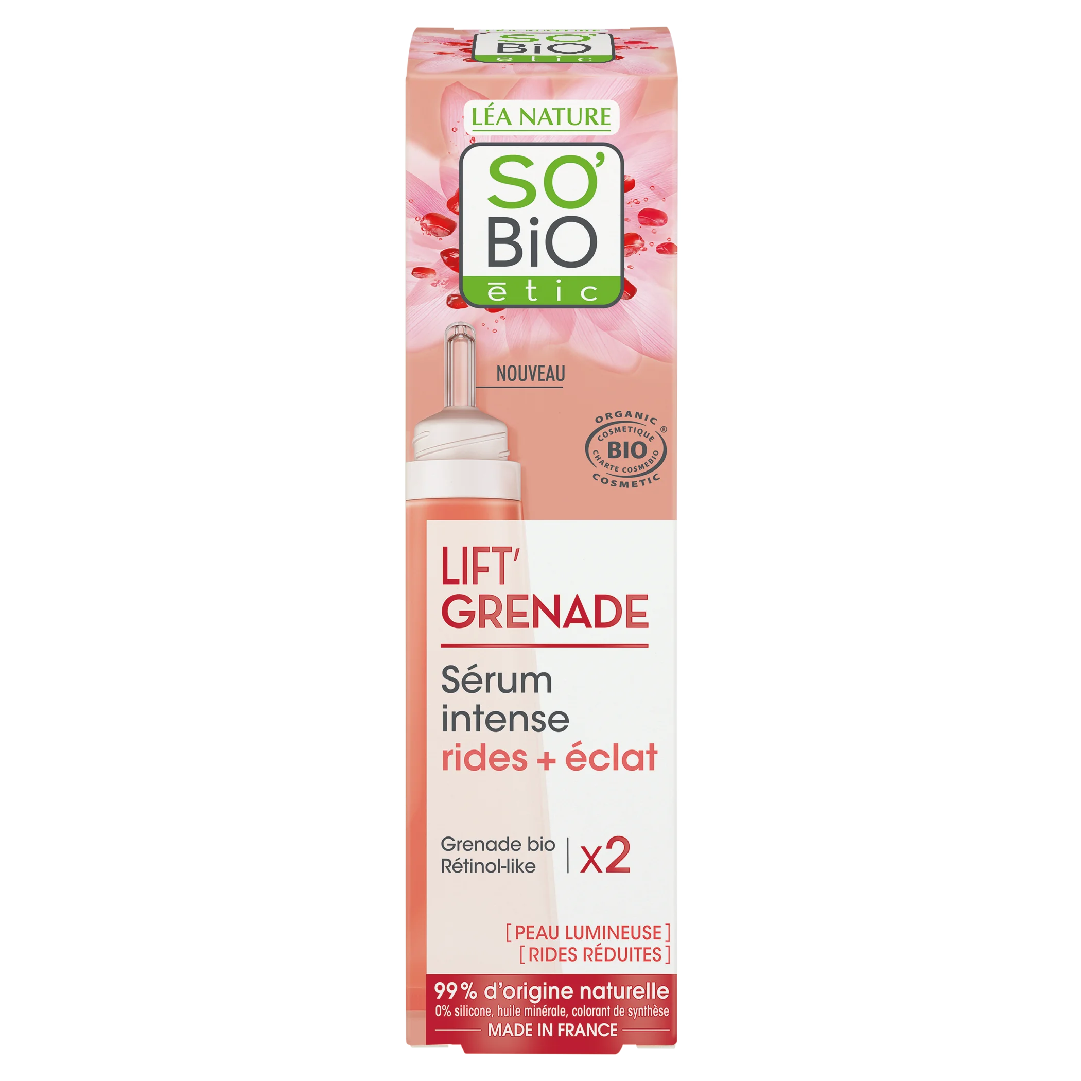 SO’BiO étic Aufhellndes Anti-Falten-Serum Lift'Grenade BIO (30 ml) – mit Granatapfel