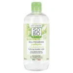 SO’BiO étic Aloe Vera Mizellen-Reinigungswasser – Zink und Zitrusfrüchte BIO (500 ml) – ideal für Mischhaut bis fettige Haut