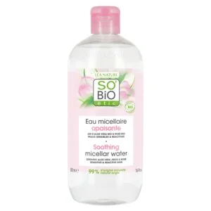 SO’BiO étic Beruhigendes BIO Mizellenwasser mit Aloe Vera (500 ml) – angereichert mit Kamillenwasser