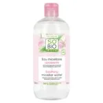 SO’BiO étic Beruhigendes BIO Mizellenwasser mit Aloe Vera (500 ml) – angereichert mit Kamillenwasser