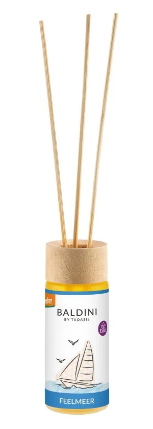 Taoasis Baldini Aroma-Diffuser mit Stäbchen FeelSea BIO (50 ml) – erfrischend, belebend, harmonisierend