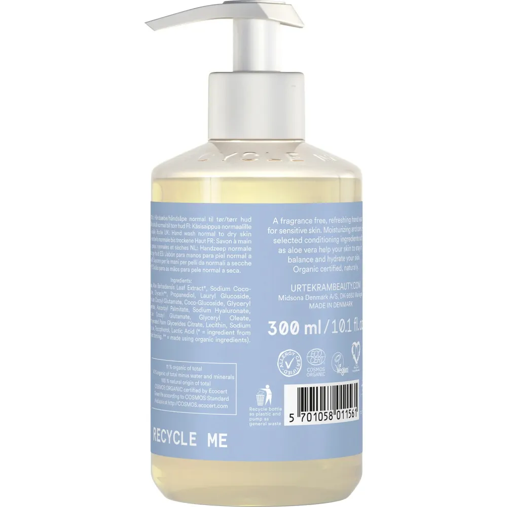 Urtekram Flüssige Handseife ohne Parfüm 300ml BIO, VEG