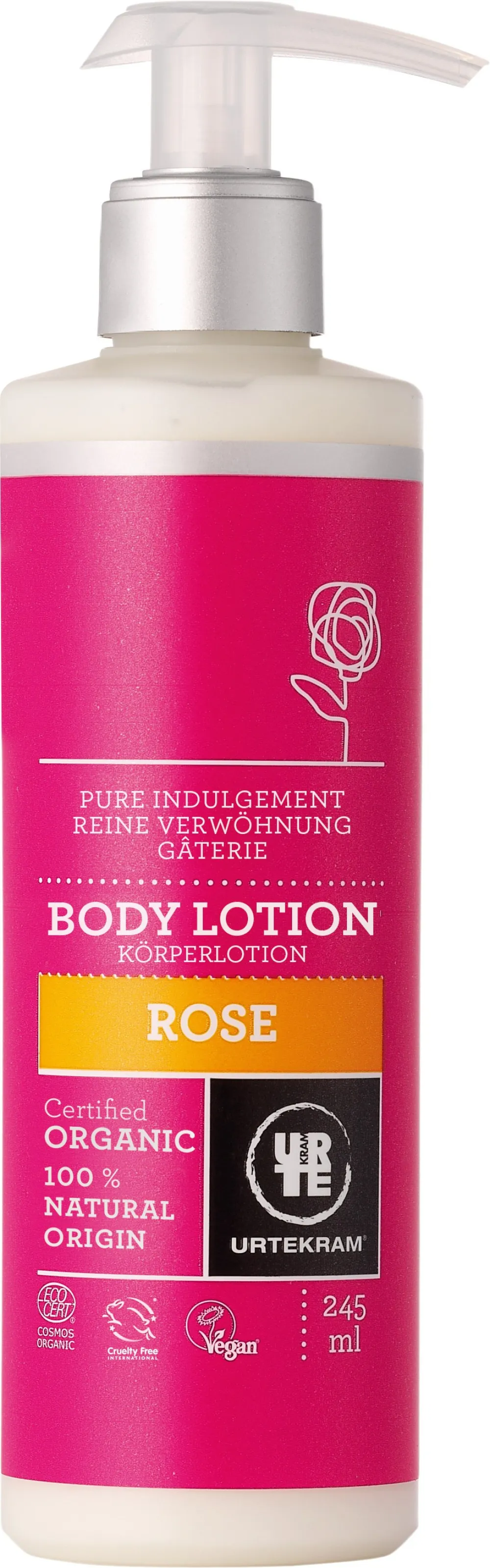 Urtekram Körpermilch rosa 245ml BIO, VEG