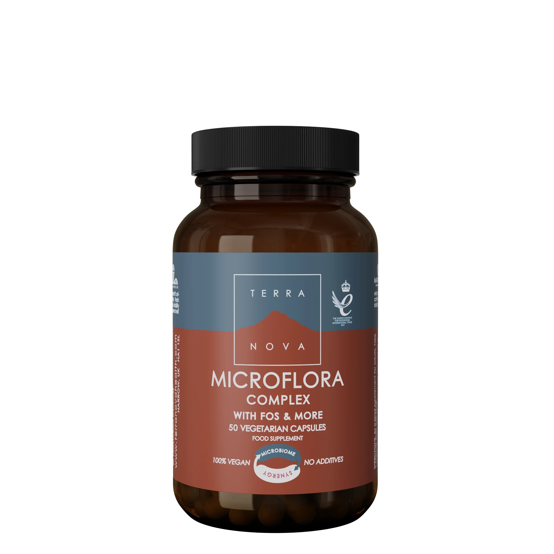 Terranova Health Probiotika-Komplex & Präbiotika (50 Kapseln) - zur Unterstützung der Darmflora
