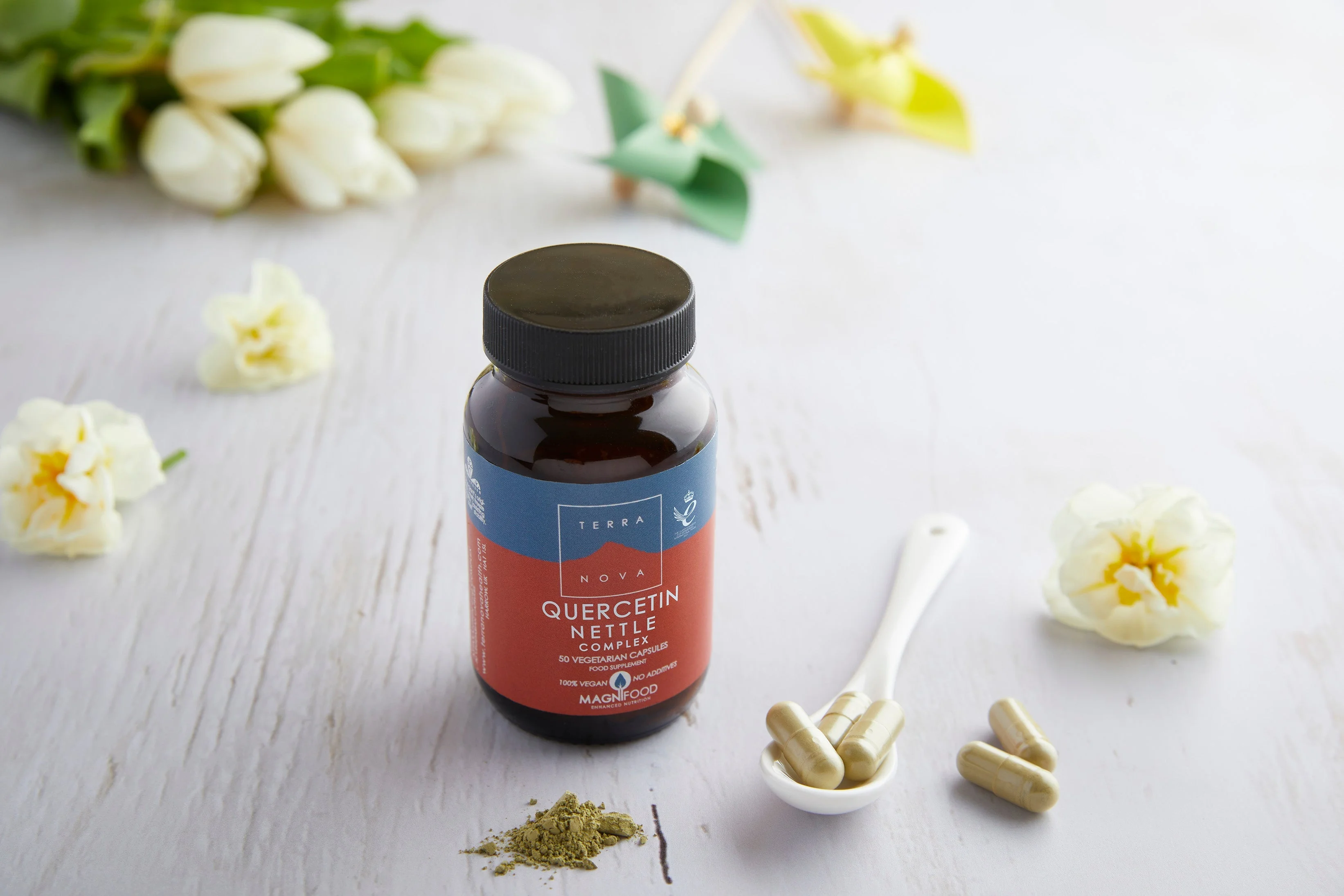 Terranova Health Quercetin Nettle Complex mit Brennnessel (50 Kapseln) - in der Pollensaison und bei geschwächtem Immunsystem