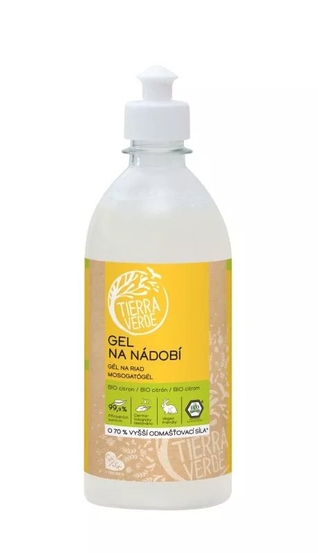 Tierra Verde Geschirrspülgel mit Bio-Zitronenöl (500 ml)