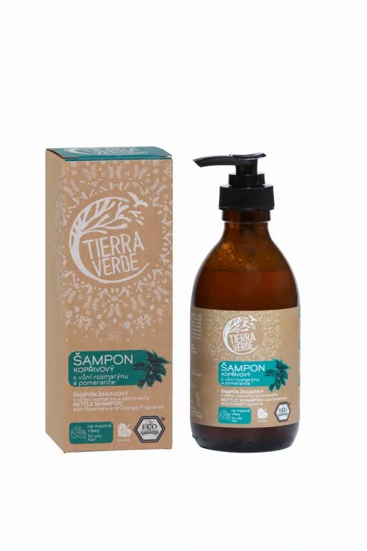 Tierra Verde Brennnessel-Shampoo für fettiges Haar mit Rosmarin (230 ml)