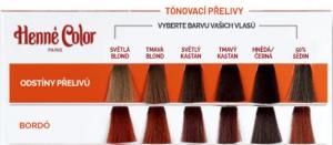 Henné Color Getönte Haarspülung mit hohem Schutz und Pflege Premium 100ml Bordeaux