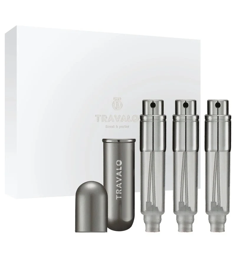 Classic nachfüllbarer Parfümzerstäuber 3x5 ml Titanium