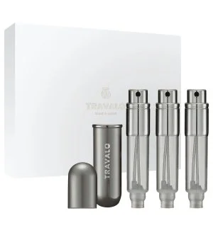 Travalo Classic nachfüllbarer Parfümzerstäuber 3x5 ml Titanium
