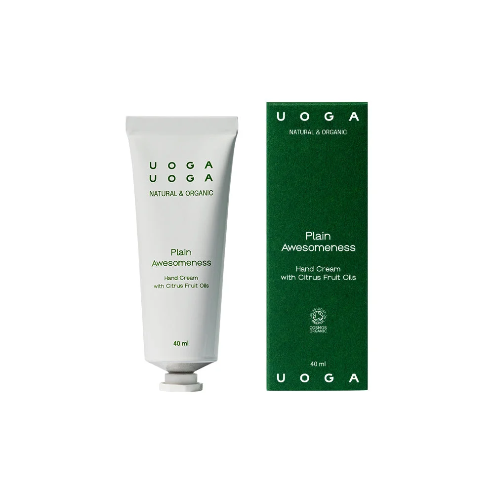 Uoga Uoga Feuchtigkeitsspendende Handcreme Plain Awesomeness BIO (40 ml) - mit frischem Zitrusduft