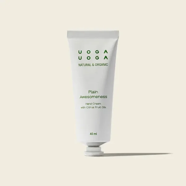 Uoga Uoga Feuchtigkeitsspendende Handcreme Plain Awesomeness BIO (40 ml) - mit frischem Zitrusduft