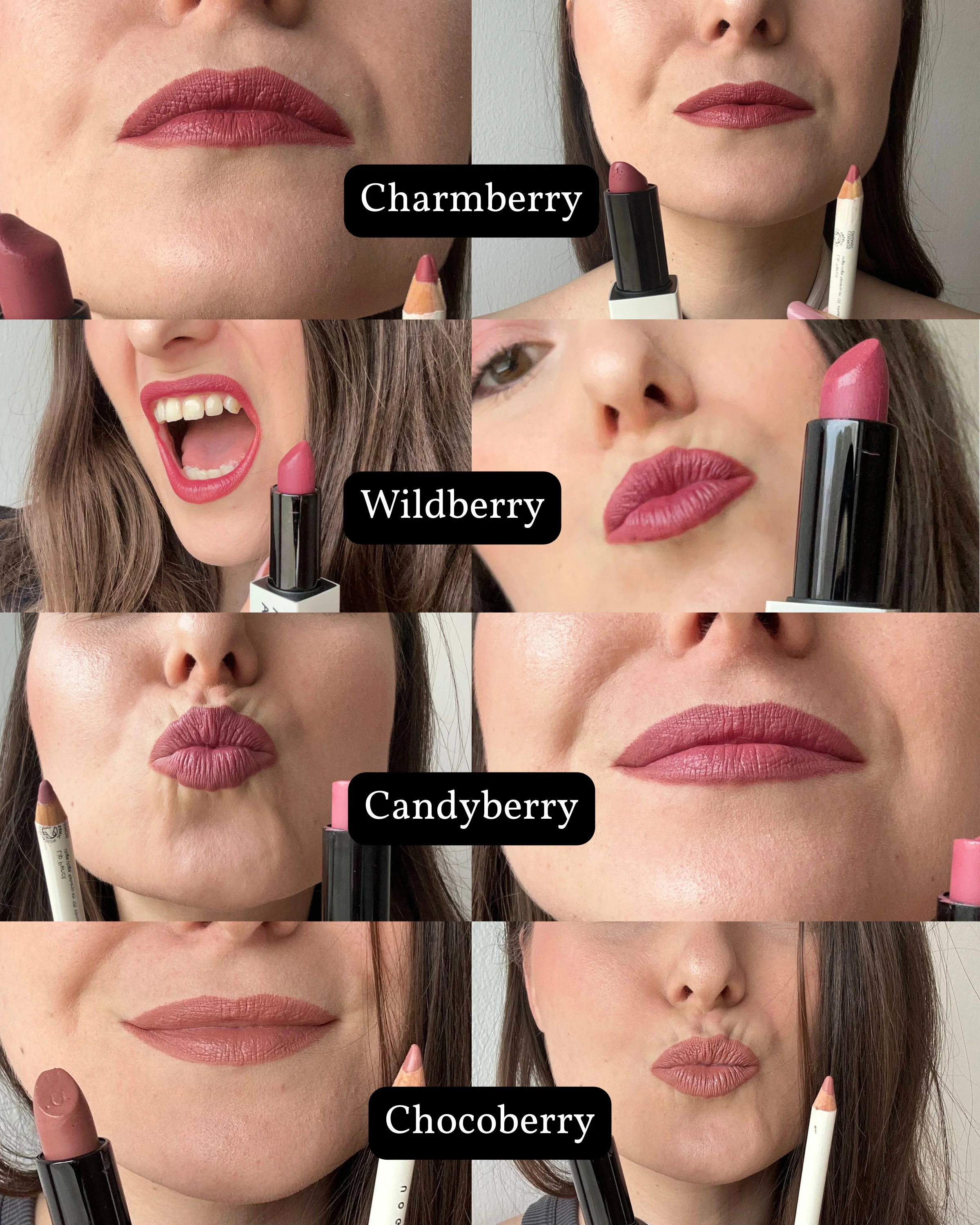 Uoga Uoga Nährender Lippenstift (4 g) 616 Wildberry - 6 Farbtöne auf Mineralbasis