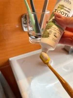 Urtekram Bleaching-Zahnpasta mit BIO-Minze (75 ml) – mit frischem Minzgeschmack