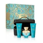 Pour Femme Dylan Turquoise Eau de Toilette für Damen + Duschgel 100 ml + Bodygel 100 ml + Kosmetiktasche