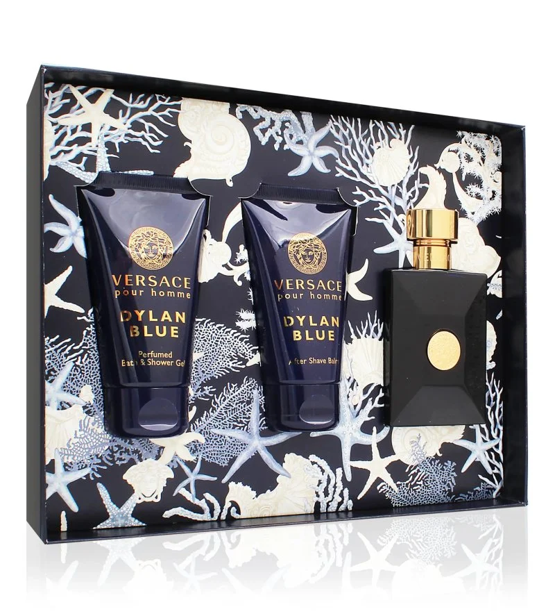 Dylan Blue Pour Homme Geschenkset 50 ml + Duschgel 50 ml + Aftershave-Balsam Eau de Toilette für Herren