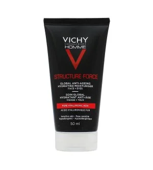 Vichy Homme Structure Force straffende Anti-Aging-Feuchtigkeitscreme mit Hyaluronsäure für Herren