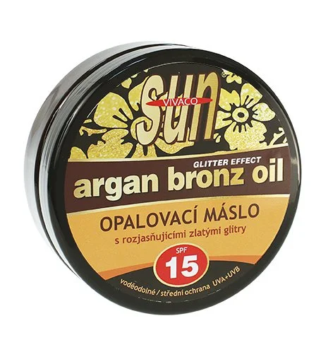 SUN Argan Bronz Oil Sonnenbutter mit aufhellendem Goldglitter SPF 15 200 ml