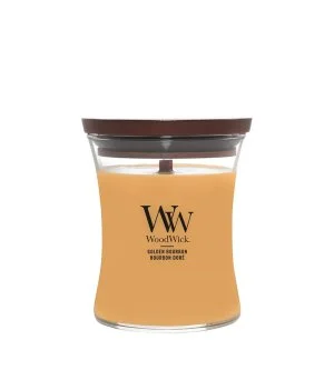 WoodWick Golden Bourbon Duftkerze mit Holzdocht 275 g