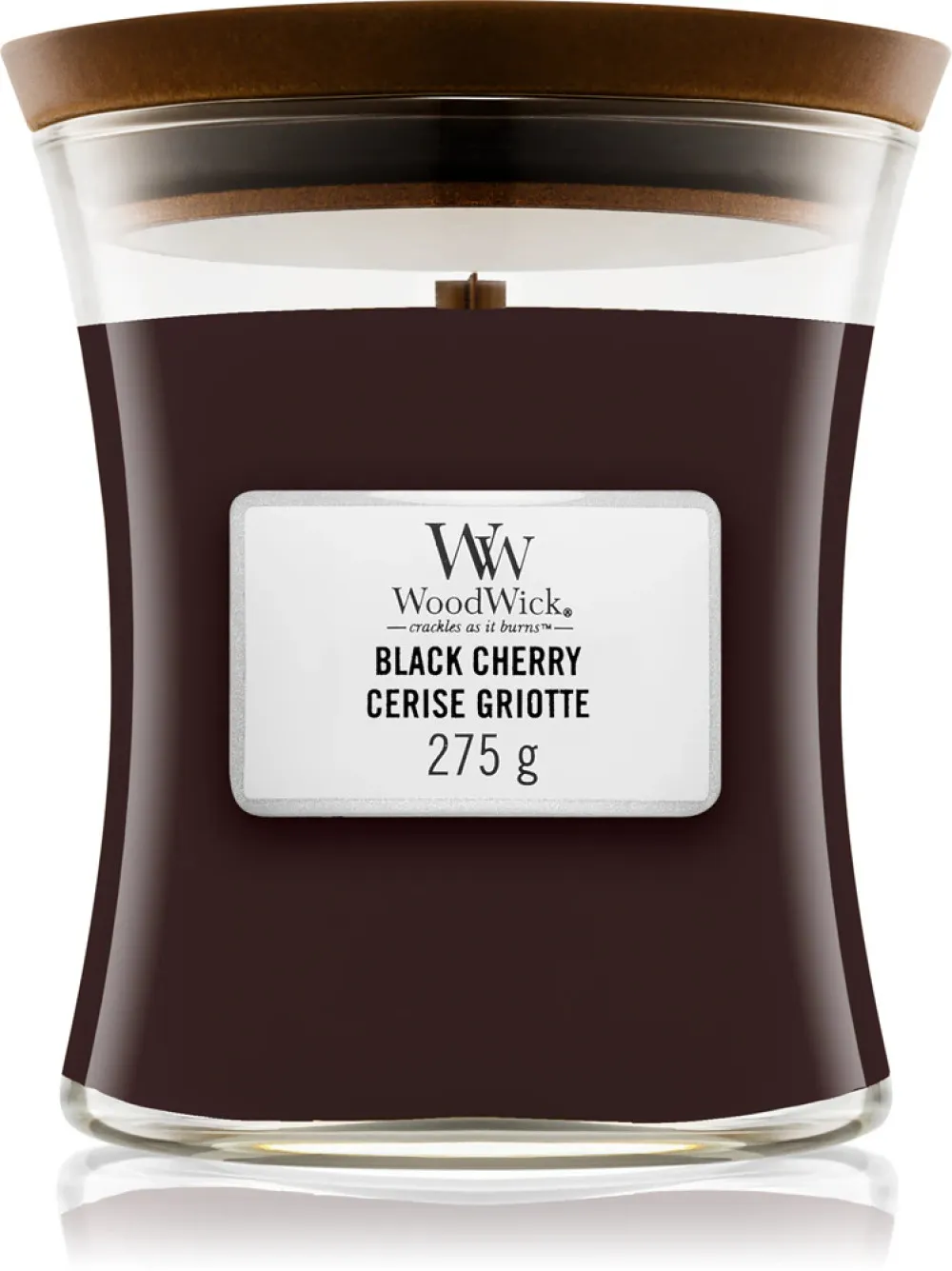 Black Cherry Duftkerze mit Holzdocht 275 g