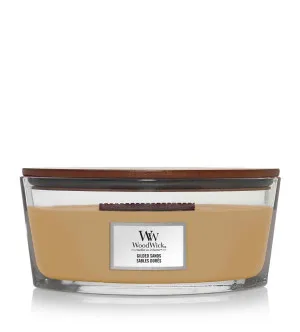 Woodwick Gilded Sands Duftkerze mit Holzdocht 453,6 g